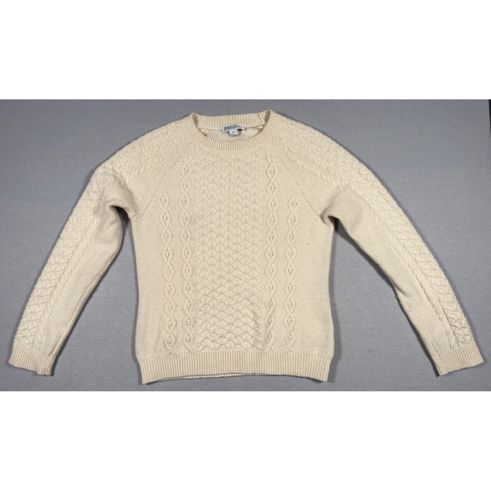 Pendleton Women's 80% Lambs Wool Sweater - White - Size Medium